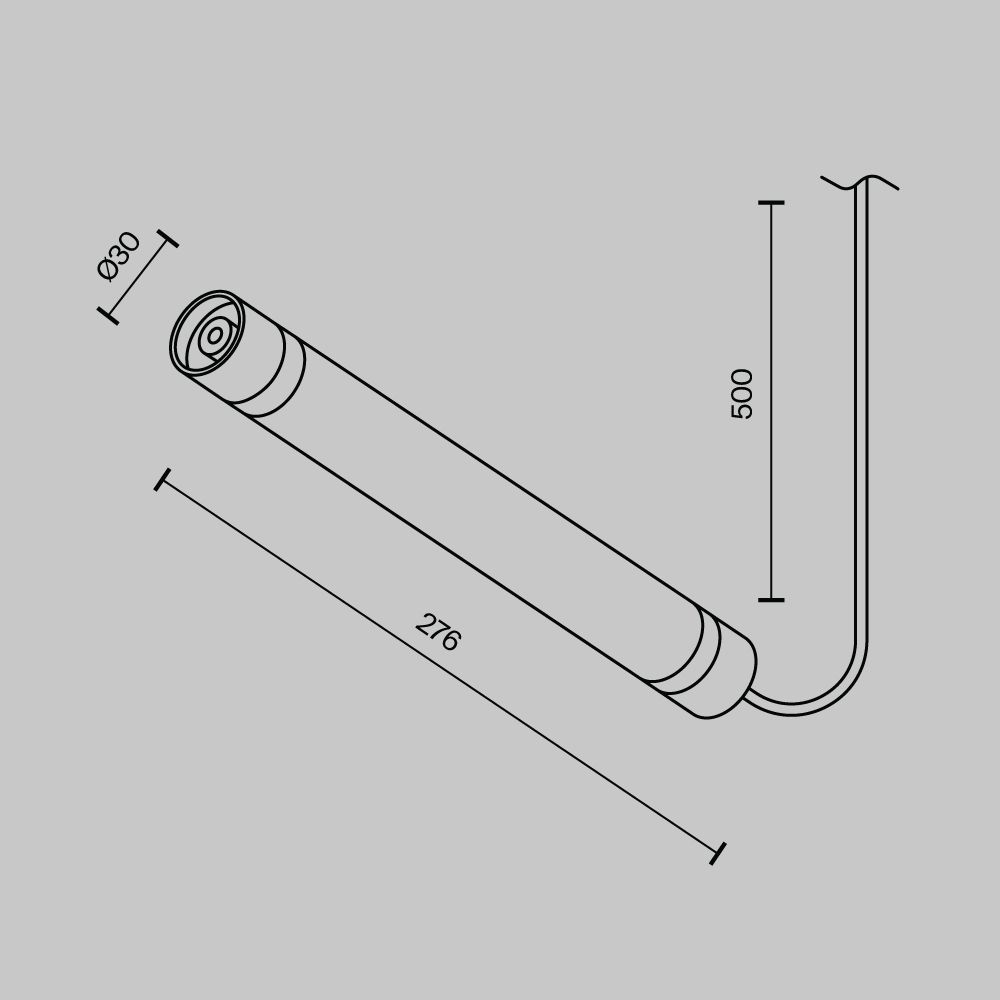 Соединитель с блоком питания Maytoni Shelf CA011-L300-100W-B, черный
