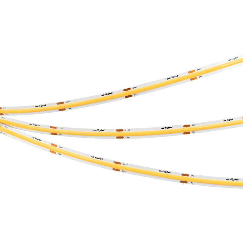 Лента COB-X480-8mm 24V Warm3000 (8 W/m, IP20, CSP, 5m), Arlight 039059. Цена указана за 5 метров. Продается кратно 5 метрам.