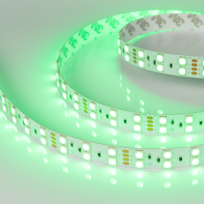 Лента RT-B120-15mm 24V RGB (28.8 W/m, IP20, 5060, 5m) (Arlight, Открытый) 011205(2). Цена указана за 5 метров. Продается кратно 5 метрам.