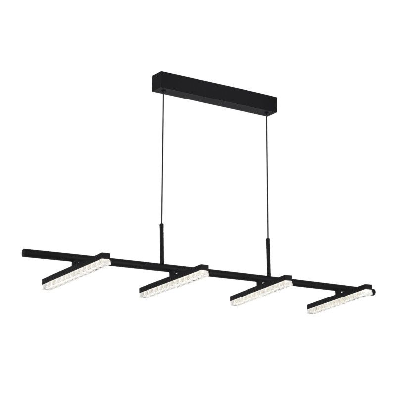 Подвесной светильник 128*5,1*-150 см, *LED, 32W, 4000K, ST-Luce Euclidics SL1018.403.04, черный