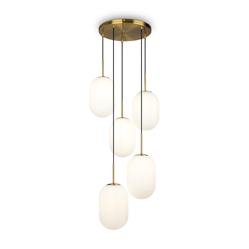Светильник 49 см, Freya Crystal FR1012PL-05BS , латунь