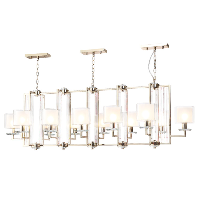 Люстра 158 см, Crystal Lux NICOLAS SP12 L1600 GOLD/WHITE Золото/прозрачный