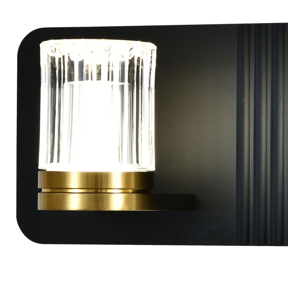 Настенный светильник 30 см, 10W, 4000K, Indigo Rilievo 14032/2W Black V000202L, черный