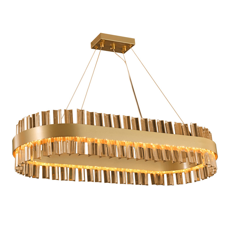 Подвесная люстра 80*33,5*150 см, 8*LED, 27W, 4000К, Favourite Marquis 4263-8P латунный
