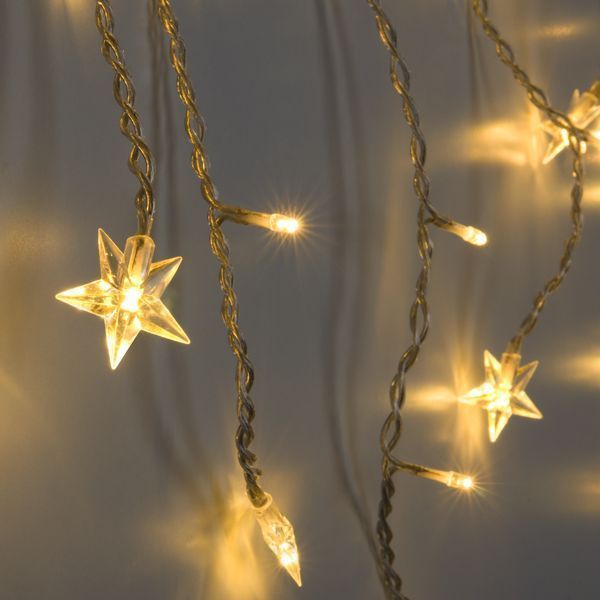 ПОДАРОК ПРИ ЗАКАЗЕ ОТ 20 000 руб - Гирлянда бахрома теплый белый 1,8*0,5м IP20 бахрома