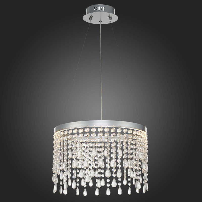 Люстра подвесная 40 см, 24W 3000K/4000K/6000K ST LUCE VEGA SL6201.103.24 Серебристый