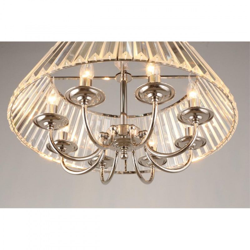Подвесная люстра 62*60-120 см, 8*E14, 40W, Aployt Lucretia APL.748.03.08, хром