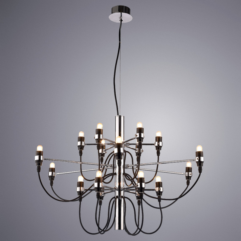 Подвесная люстра Divinare  Molto 8030/02 LM-18, диаметр  60 см, Серый, Хром  