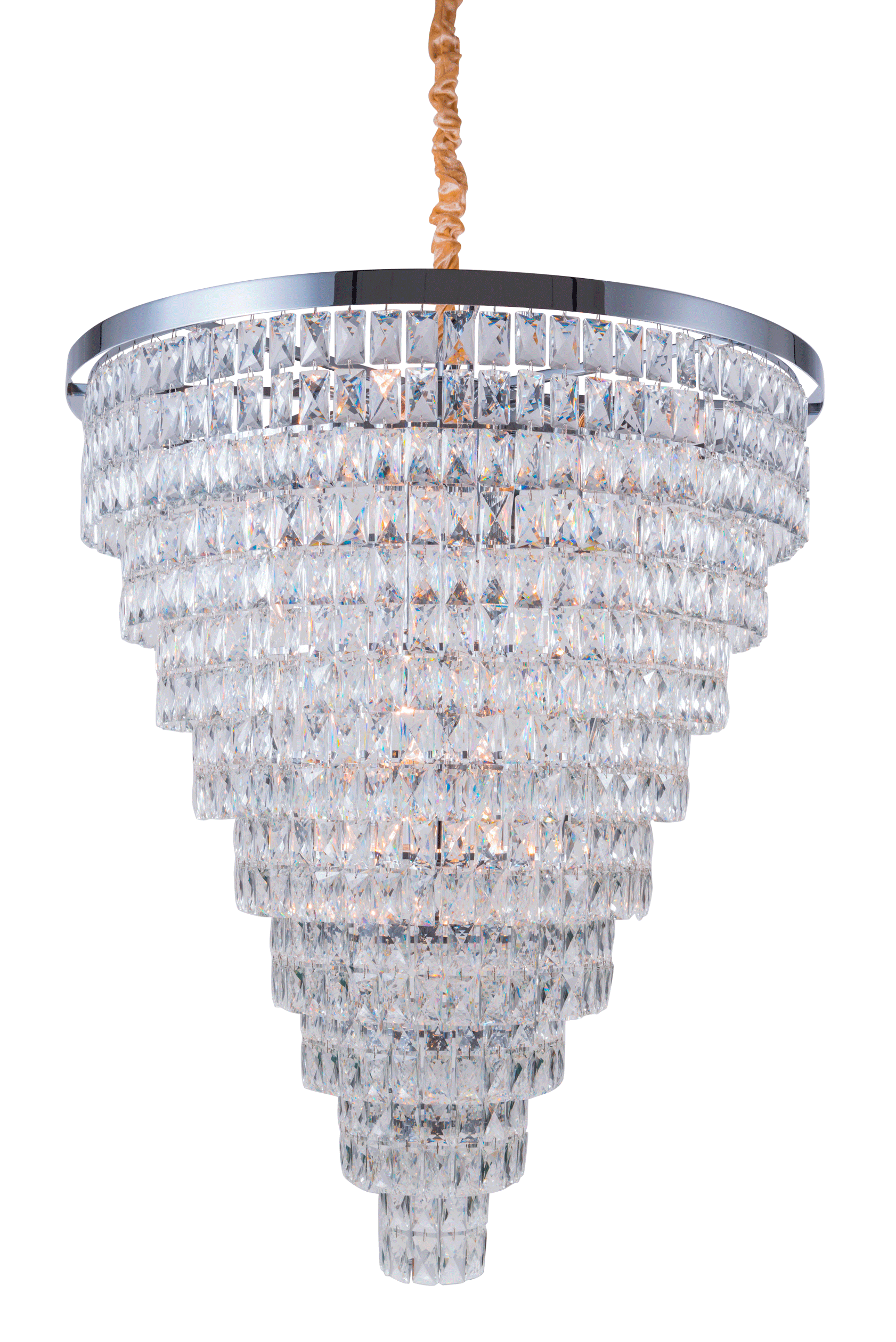 Люстра  850*1050-2090, 24*E14, 40W NewRgy Cristallo 2431R/24A CHR+CL, CHR+CL