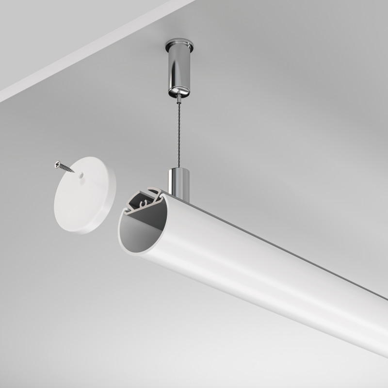 Алюминиевый профиль  Подвесной *15*2000 мм для светодиодной ленты Maytoni Led strip Серебро ALM-D30-S-2M