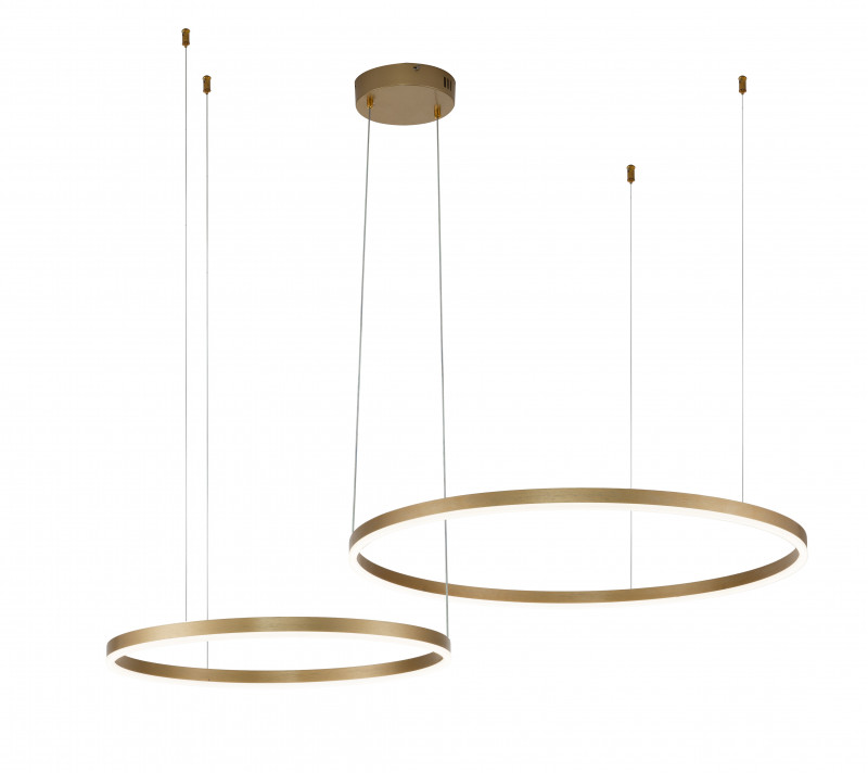 Подвесной светильник 1200*800*140/1240 мм, 2*LED 105W 3000-5700K золото Indigo Galass V000011L, 14001/2P Gold