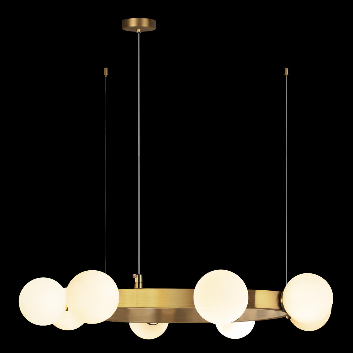 Подвесный светильник 60*8 см, 8*G9*40W LOFT IT Hoop 10311/8 латунь