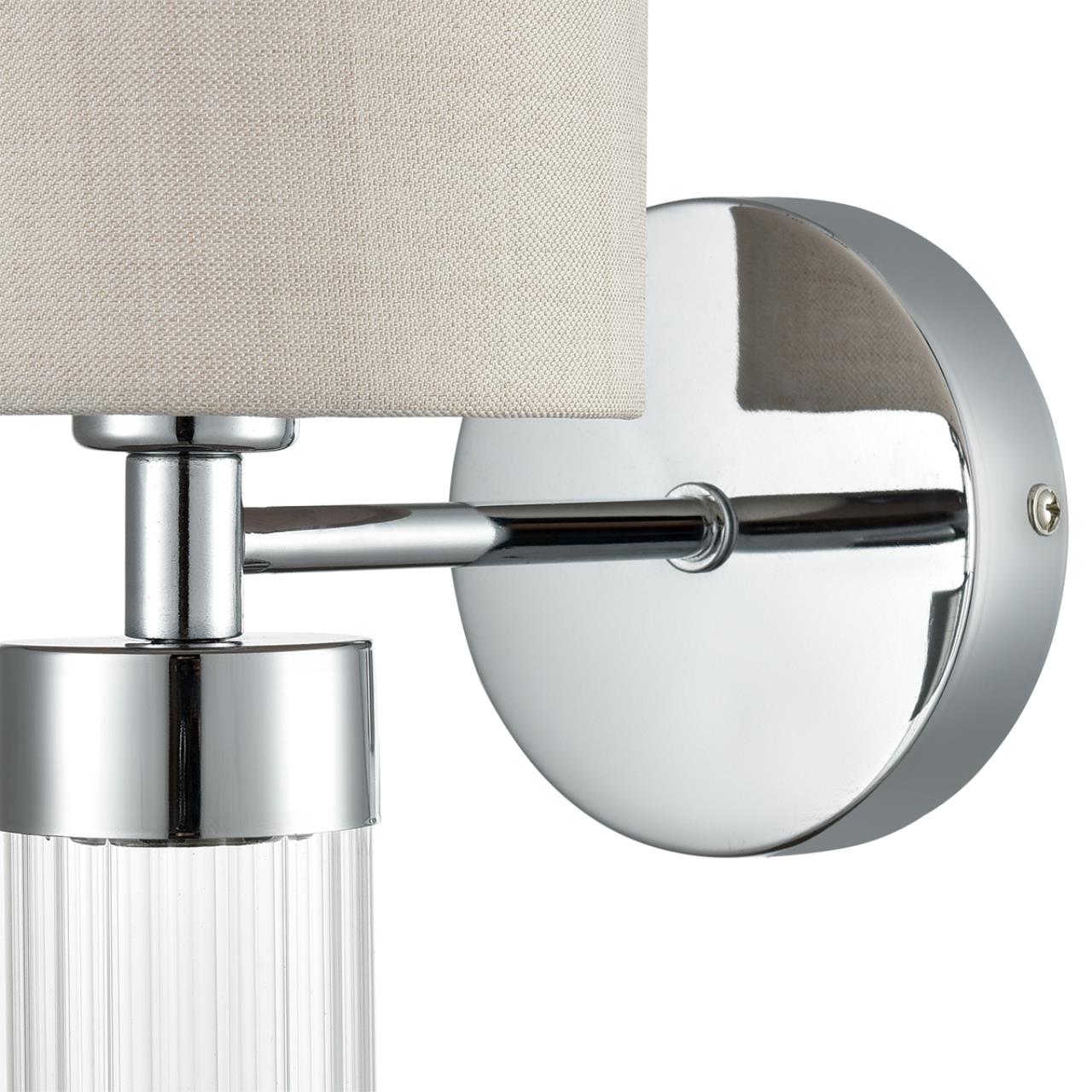 Бра 12*31 см, 1*E14 Lumion ARNIKA 6585/1W хром, бежевый