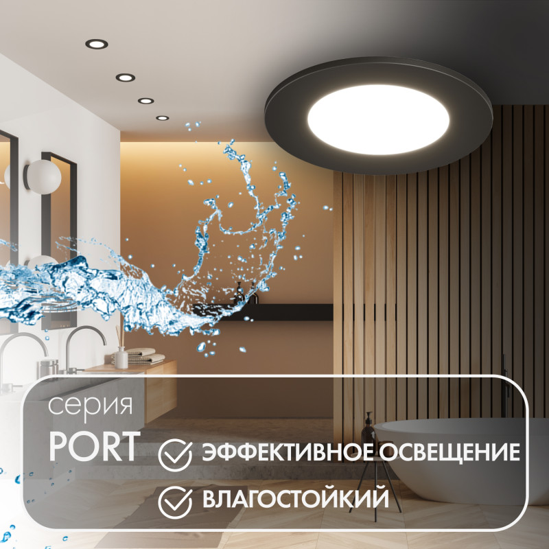 Влагозащищенный светильник Denkirs DK3101-BK черный