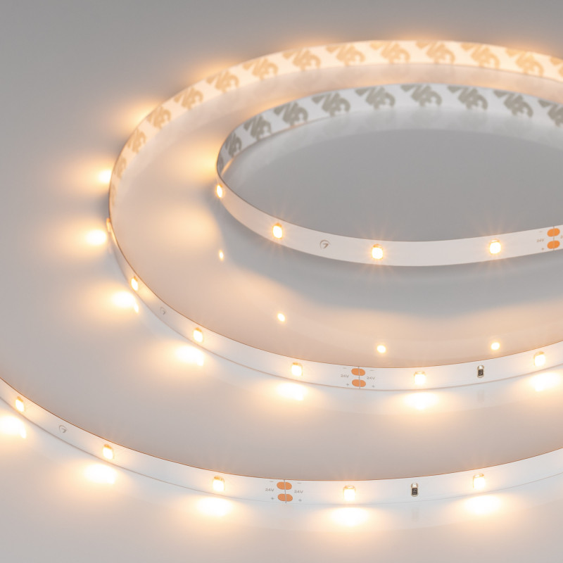 Лента RT-A30-8mm 24V Warm2700 (2.9 W/m, IP20, 2835, 5m) (Arlight, 2.9 Вт/м, IP20) 019919(2). Цена указана за 5 метров. Продается кратно 5 метрам.