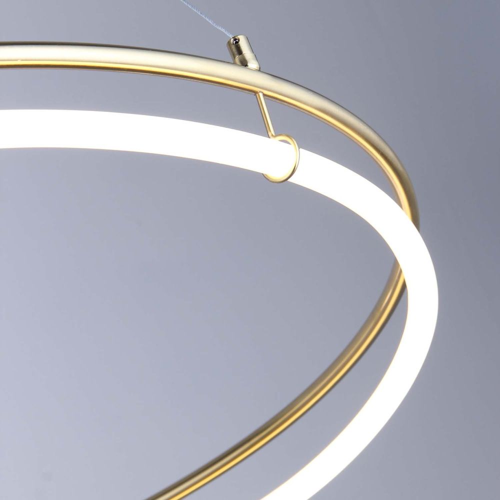 Подвесная люстра 80*20-150 см, 8*LED, 30W, 4000K, Favourite Girth 4629-8P, золотой