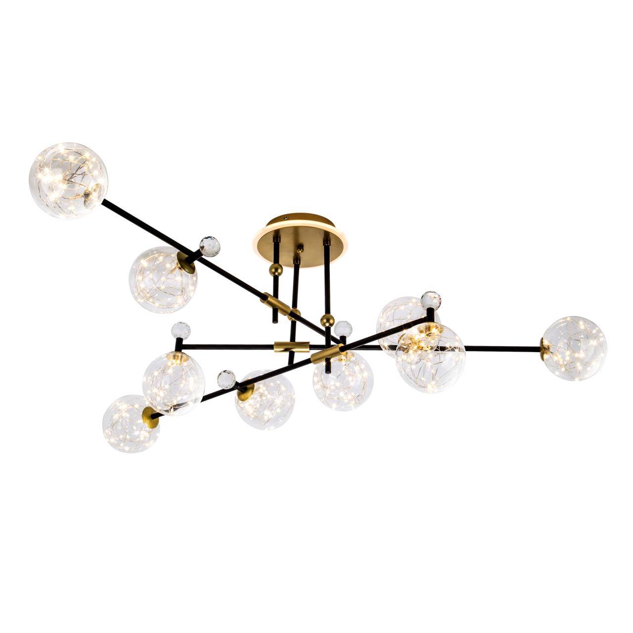 Светильник 180*180*40 см, LED 50W, 3000 / 6000K, Золото, Чёрный MODELUX ML.6079.9