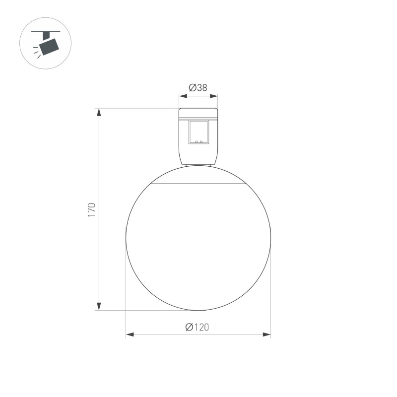Светильник на шине Arlight 047795 *12*17 см, 5W, белый (теплый)K,