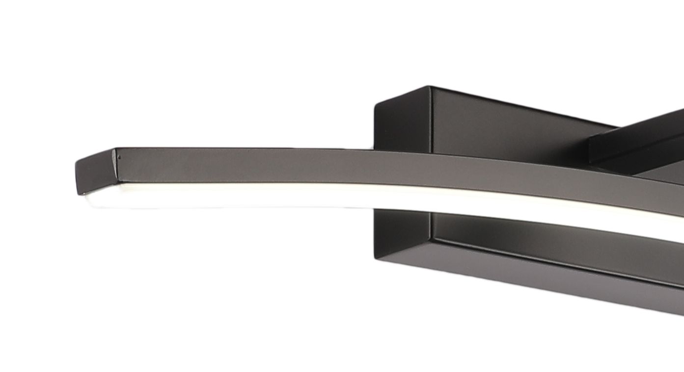 Подсветка 12*40*8 см, LED 8W 4000K черный Zortes Bow ZRS.79603.8