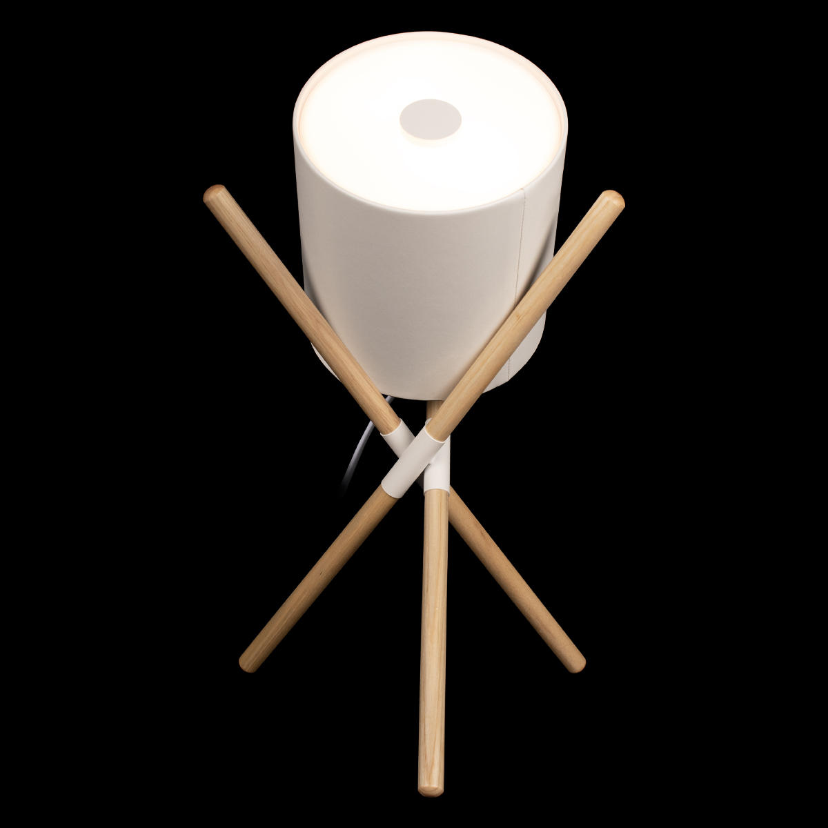Настольная лампа 40* см, 1*E27*40W  LOFT IT Bobbin 10245T White дерево, белый