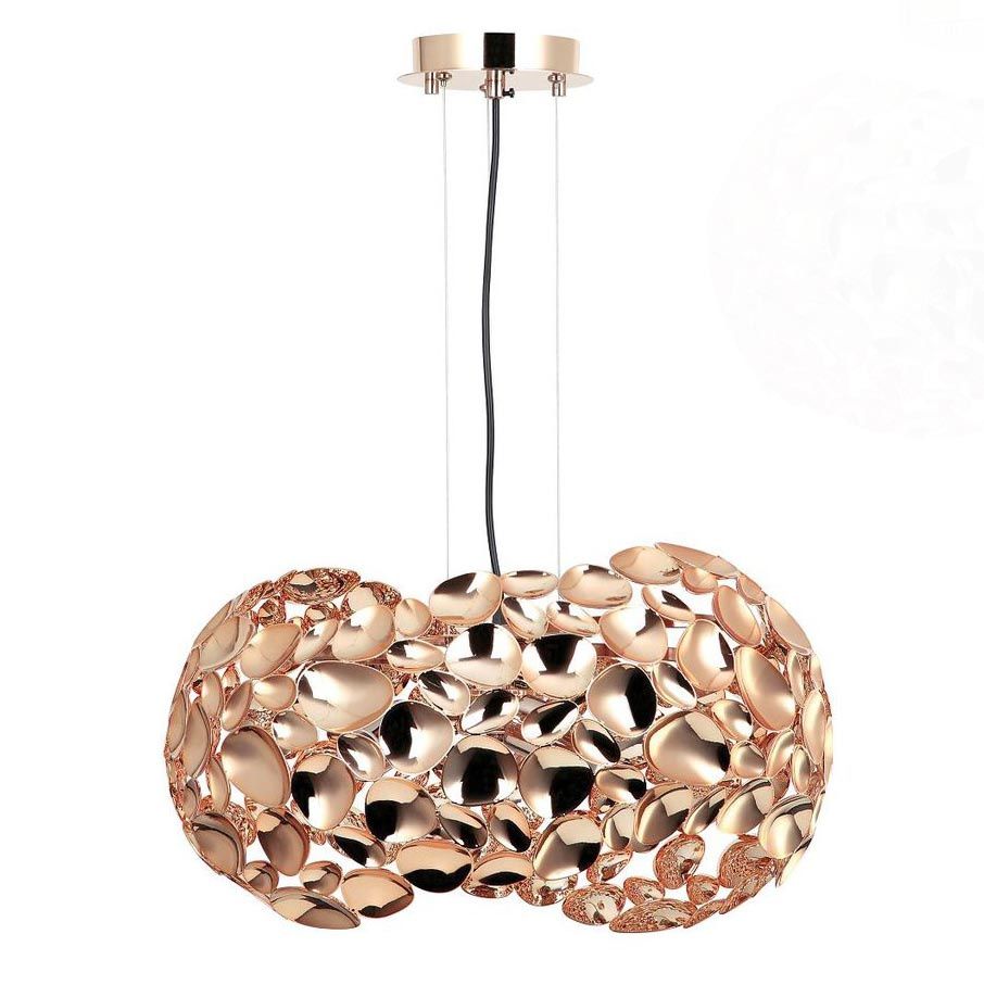 Люстра 2в1 Favourite Gittus 2013-3PC, D470*H250/1450, розовое золото