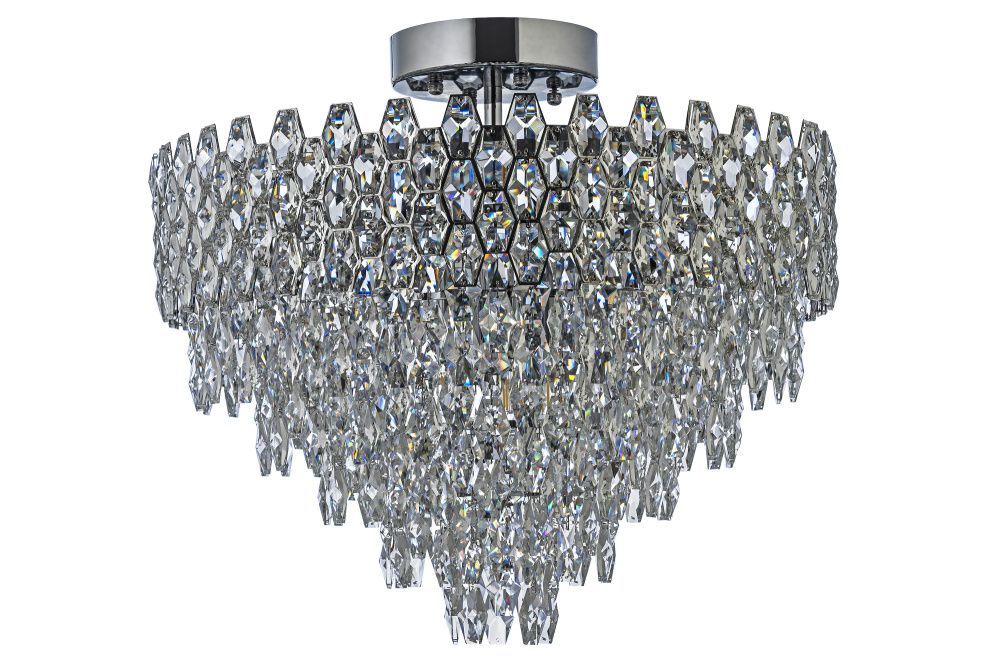 Люстра подвесная *60*52 см, 12*E14*40W, Arti Lampadari Osoppo Osoppo E 1.5.60.100 N, Никель