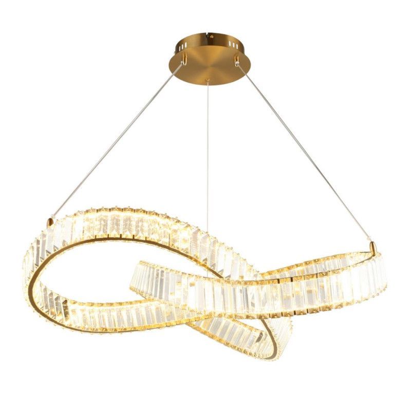 Подвесная люстра 80*70-140 см, 1*LED, 48W, 3000K, Aployt Olimp APL.045.03.48, золотой