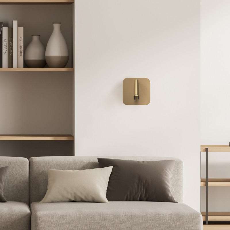 Настенное бра Maytoni Ios 176 C175-WL-01-6W-MG, 9W LED, 3000K, матовое золото