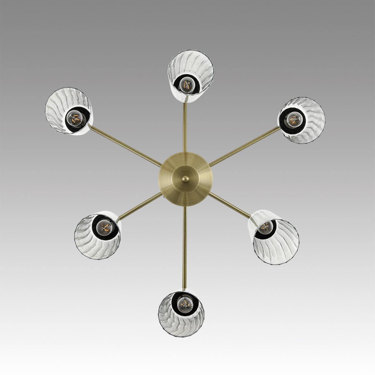 Люстра потолочная 64*45 см, 6*E14 Lumion DOLIANA 6584/6C бронза, прозрачный