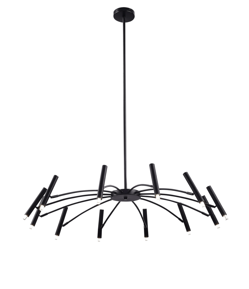 Люстра Ø1000 x H1000, мм, 12*10W (120W), BLACK (Черный) NewRgy D2122-DW-12 BLACK