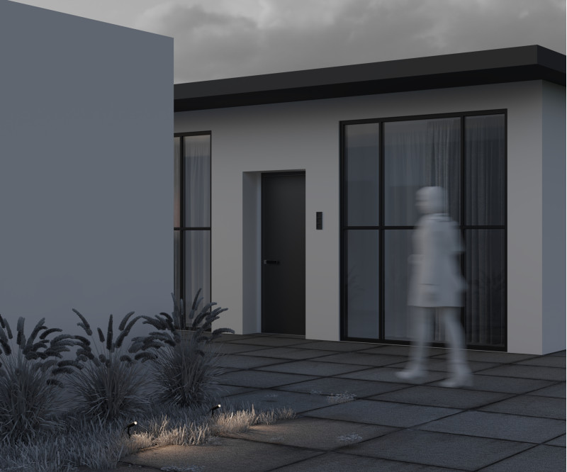 Ландшафтный светильник  2,6*0*8*7,3 см, LED 2W, 3000К, Графит Maytoni Bern O050FL-L2GF3K