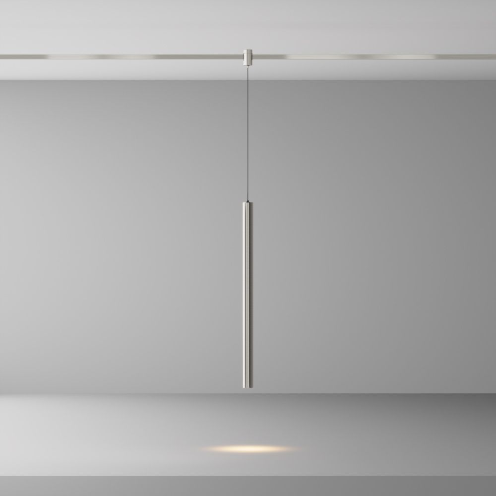 Трековый светильник  TR156-1-5W3K-PT *3,5*-60 см, *LED*5W, K, Maytoni technical FLARITY TR156-1-5W3K-PT, Платина