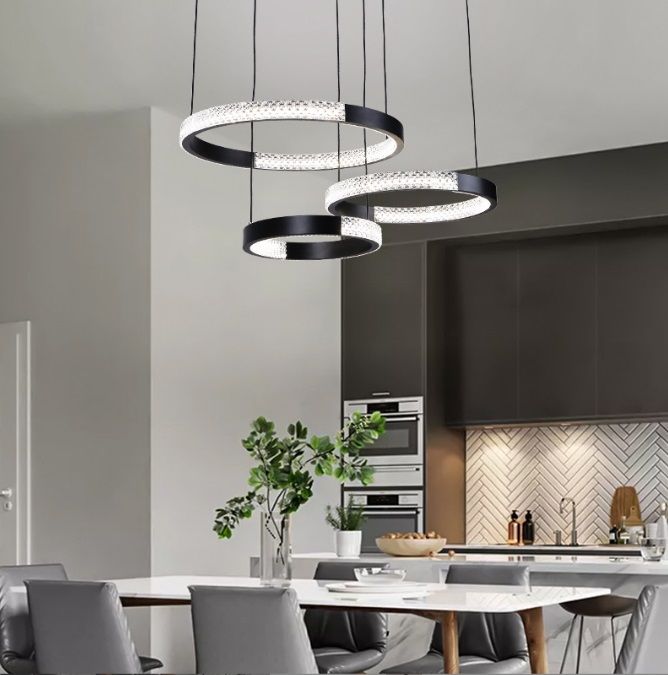 Светильник подвесной SAPFIR (2202-3-750BK) SPF-8720 ЧЕРНЫЙ  D720*500/H1200/3/LED/2*75W без ПДУ TERRA 24-12