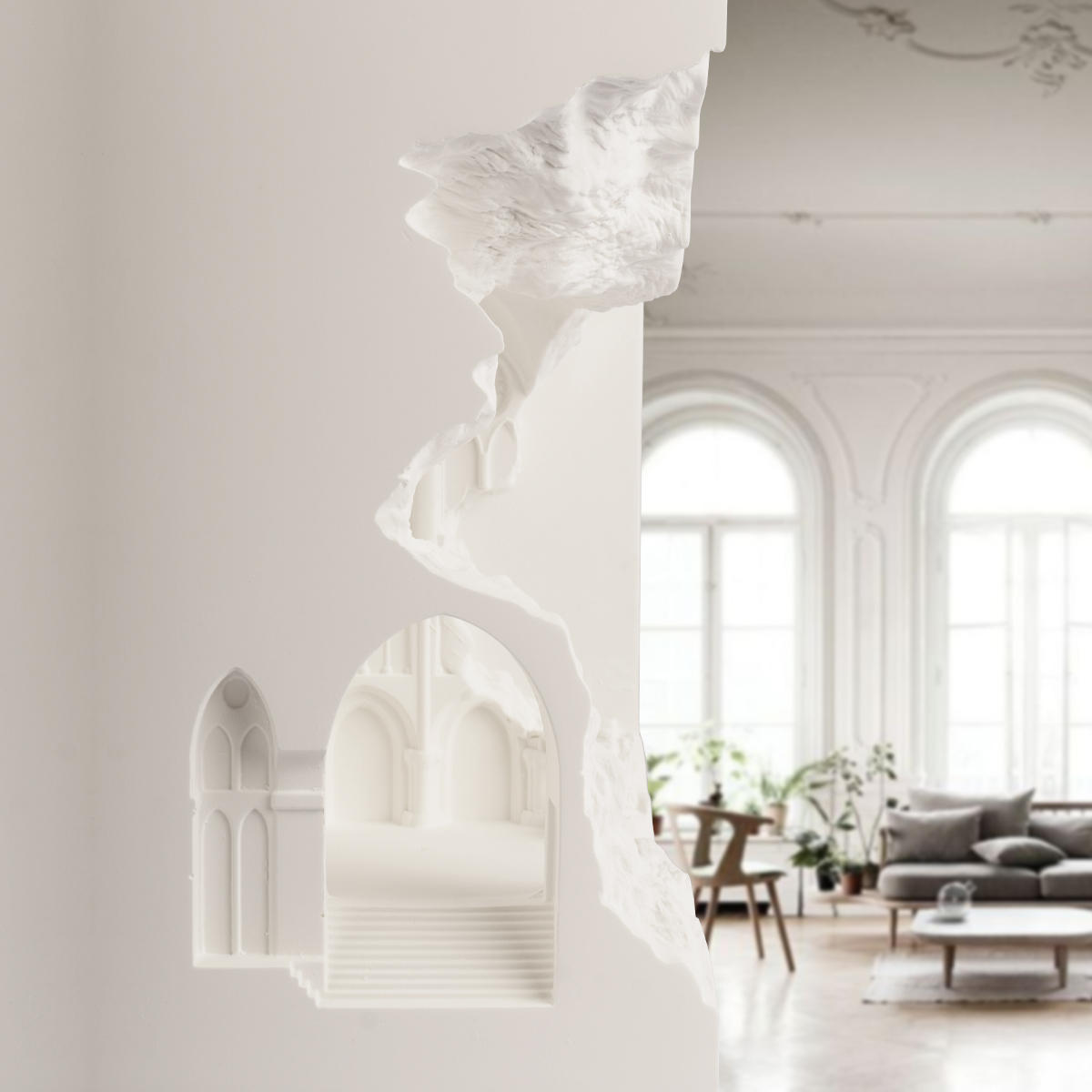 Гипсовый светильник 22 см, Loft IT Antique 10355C, белый