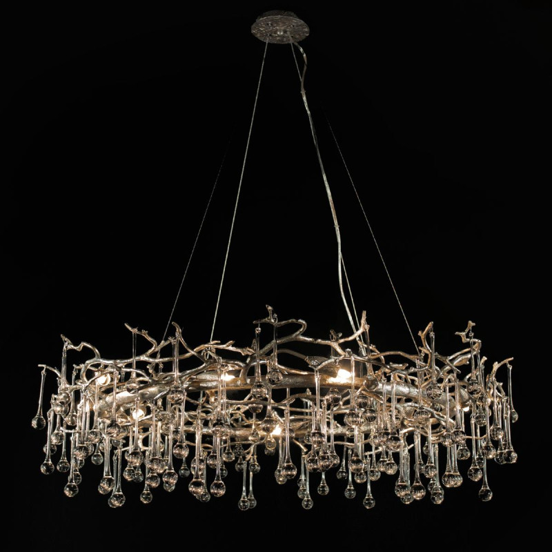 Люстра *100 см, 10*G9*W, Loft It 10068/1000 SG Bijout, Золото с серебром