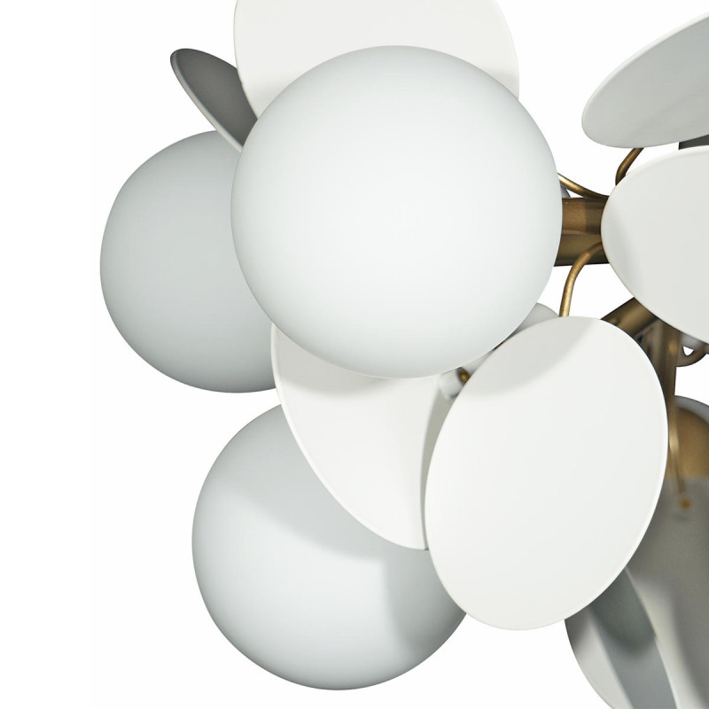 Подвесная люстра Loft IT Matisse 10008/10 white, диаметр 67 см, золото-белый