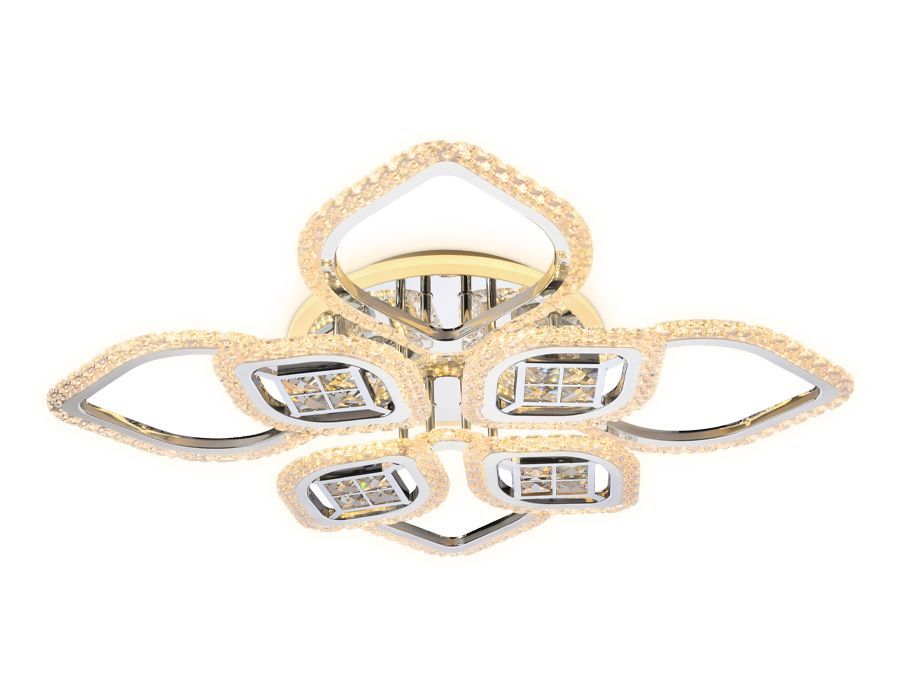 Светильник 75*75*12 см,  118W, 3000К, хром Ambrella Acrylica Ice FA283