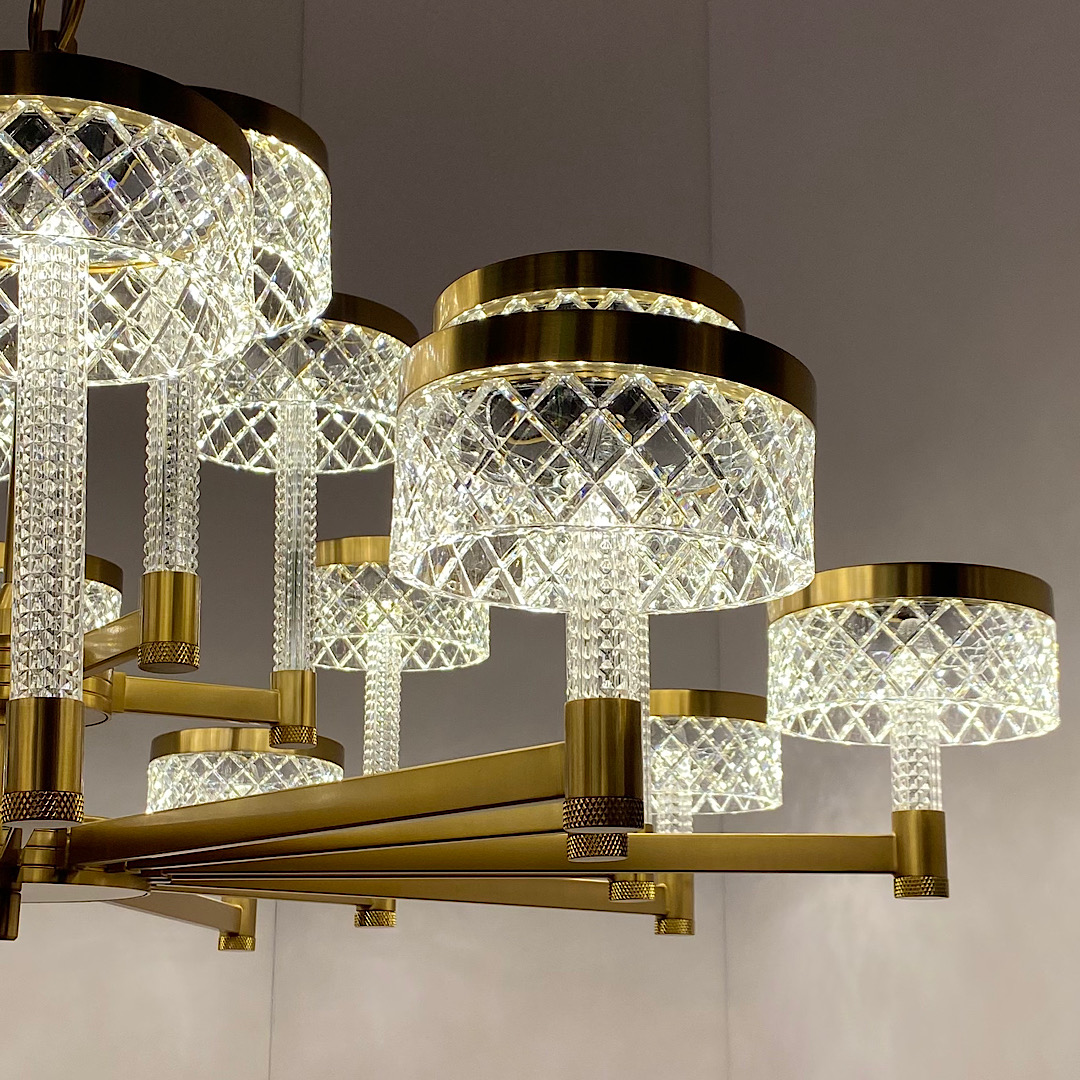 Люстра 100*100*150 см, 1 LED*96W, 4000 К, Odeon Light Fivre, античная бронза 5032/96L