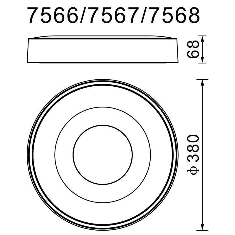 Светильник *38*6,8 см, LED *  56W, 3000К-6000К Mantra Coin 7566, белый
