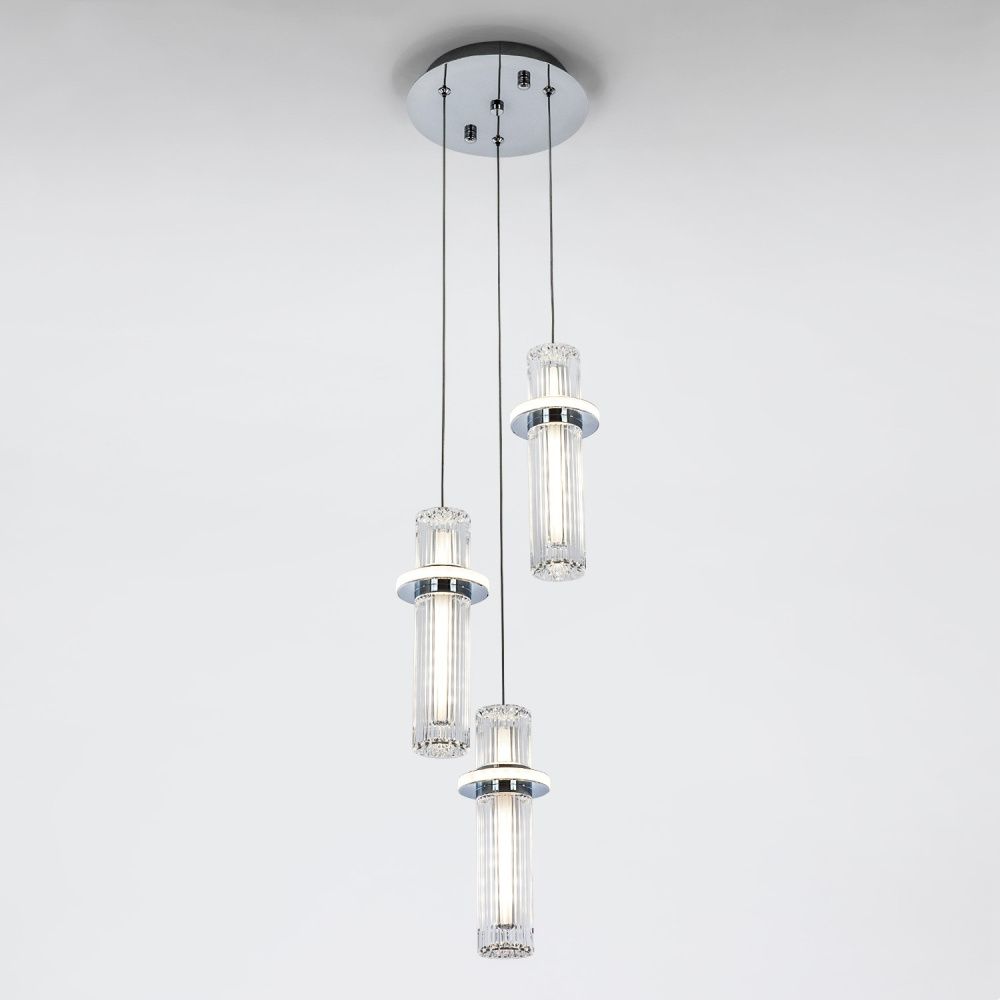 Подвесной светильник 21*21*105 см, LED 35W, 4000K, Хром MODELUX ML.3316.3