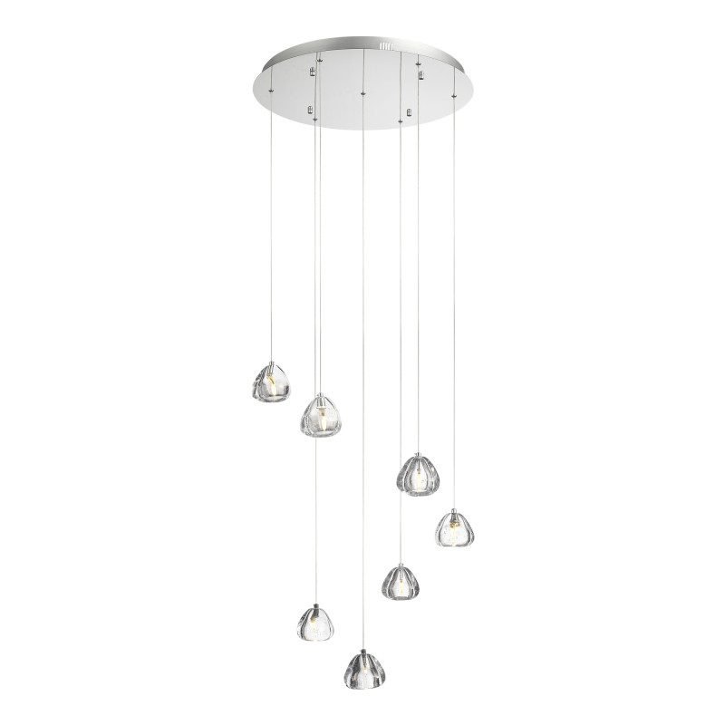 Каскадная люстра 60*250 см, LED, 3W,  3000К, ST-Luce WATERFALL SL6017.101.07 хром