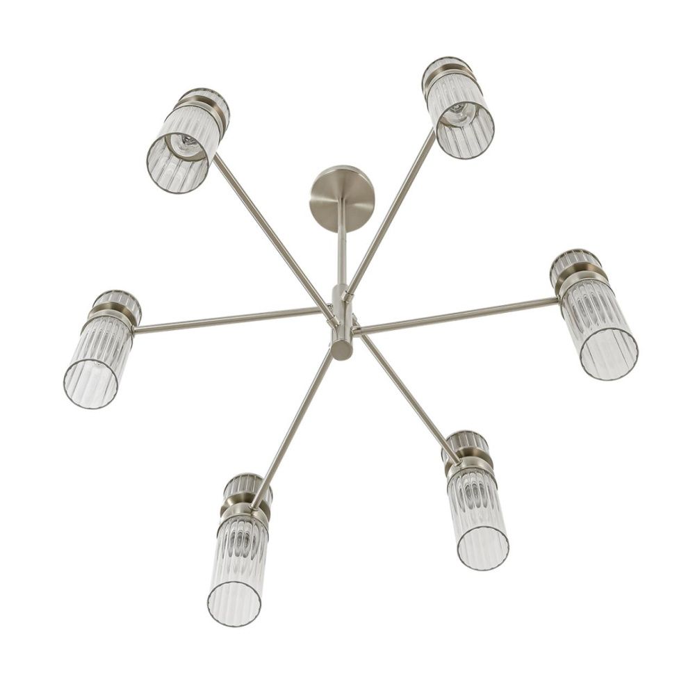 Люстра *62*72,5-72,5 см, 6*E14*40W, Lumion Denver LUM8277/6, стальной; серебристый