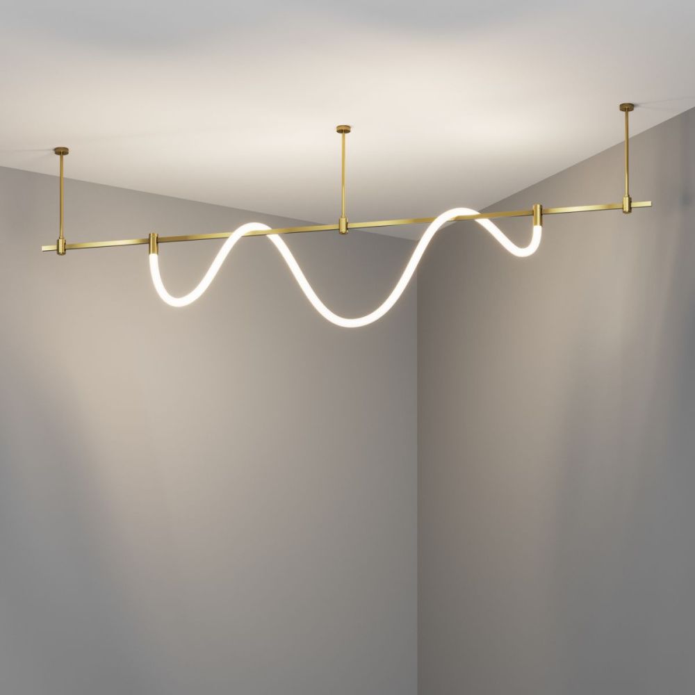 Трековый магнитный светильник 200 см, 27W, 4000K, Maytoni Technical Tau Flarity TR154-1-27W4K-BS, латунь