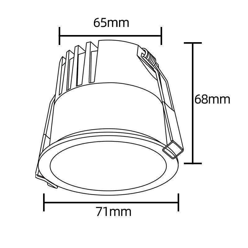 Встраиваемый светильник 7 см, 12W, 3000K, Crystal Lux CLT 082C1 WH 3000K, белый