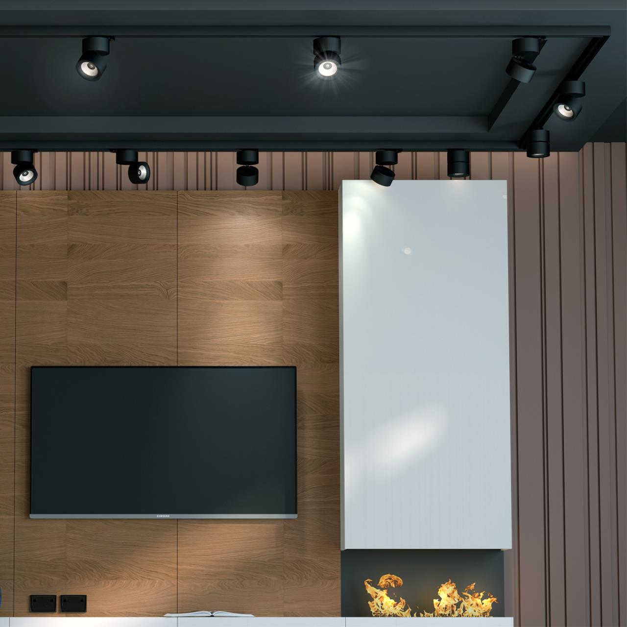 Светодиодный светильник 10 см, 25W, 4000K, Novotech Groda 358787, черный
