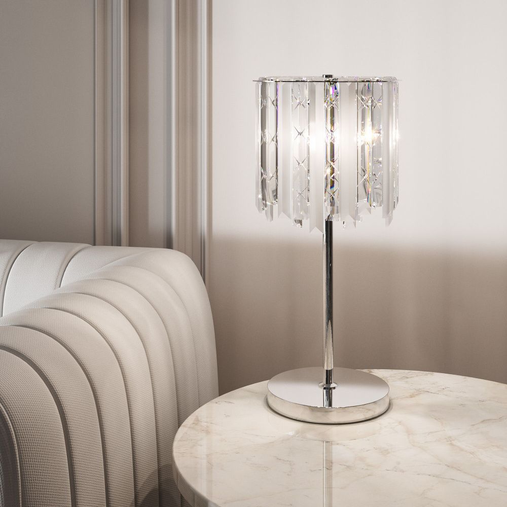 Настольна лампа 53 см, Eurosvet 4690389217982, хром