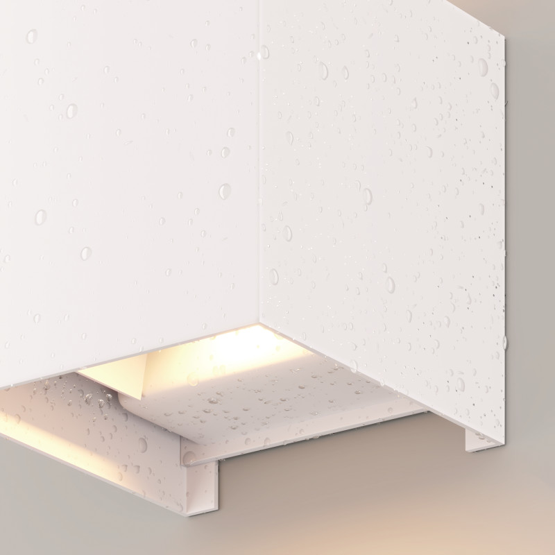 Уличный настенный светильник 10 см Maytoni Fulton O572WL-L6W, белый/матовый