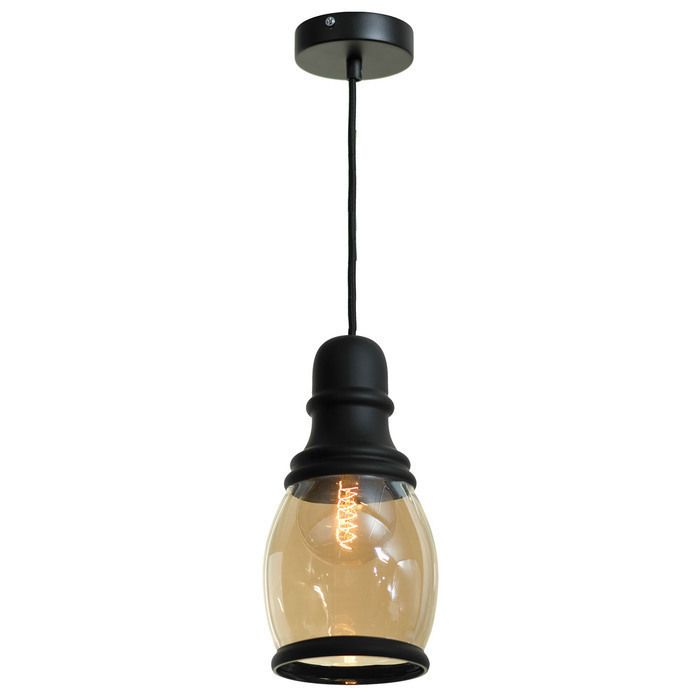 Подвесной светильник Lussole Loft LSP-9690 черный, прозрачный