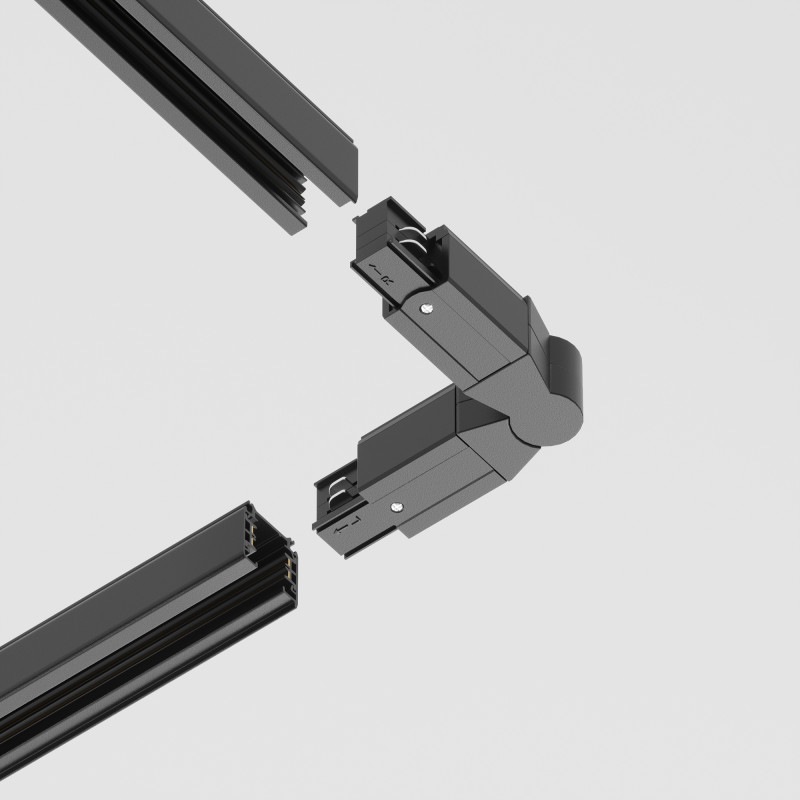 Комплектующие для накладной трековой системы Maytoni Technical Three phase track system Trinity TRA005CS-31B черныйIP 20