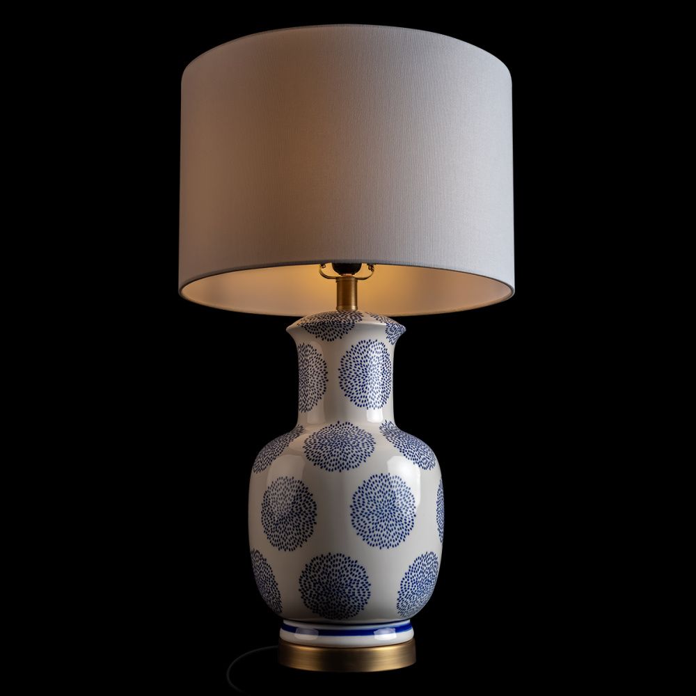 Настольная лампа 74 см, LOFT IT Meadow 10509T Blue, керамика